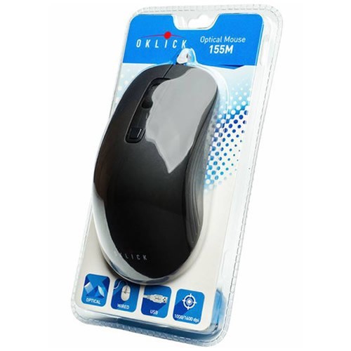 Проводная мышь Oklick 155M USB оптическая Black (Черная) 5