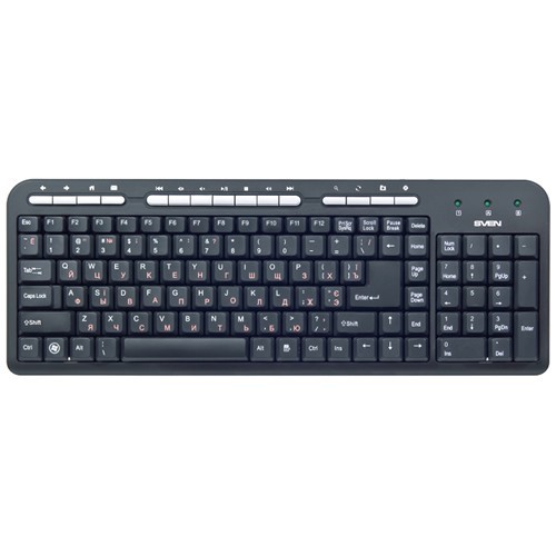 Клавиатура SVEN 309M Standard USB Black (Черная) 1