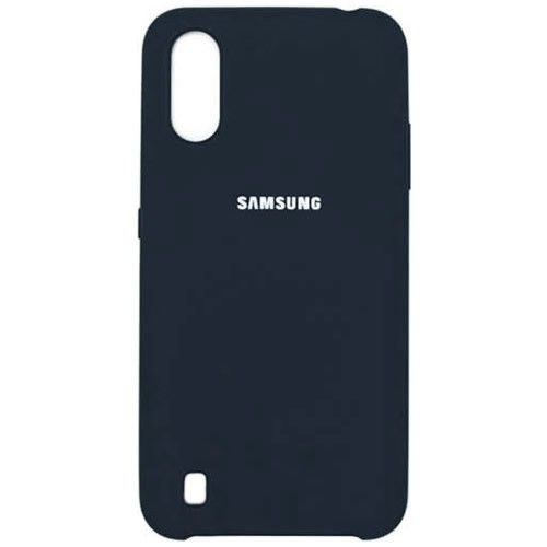 Силиконовая накладка для Samsung Galaxy A01 Black (Черная) 1