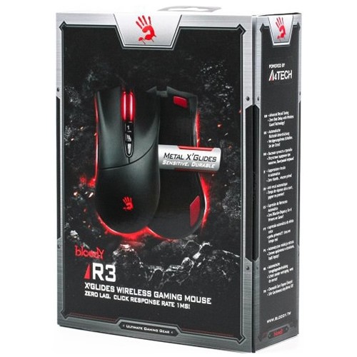 Беспроводная мышь A4Tech Bloody R3 Metal Feet USB оптическая Black (Черная) 6