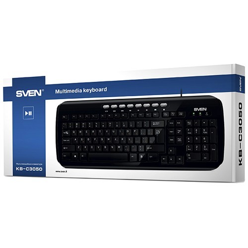 Клавиатура SVEN KB-C3050 USB Black (Черная) 3