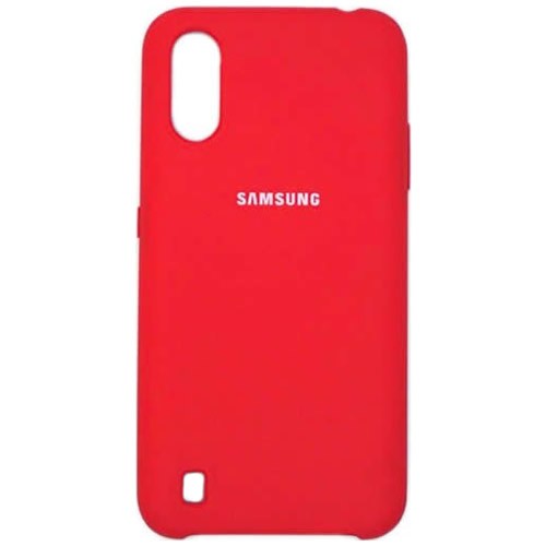 Силиконовая накладка для Samsung Galaxy A01 Red (Красная) 1