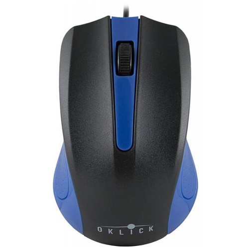 Проводная мышь Oklick 225M USB оптическая Black/Blue (Черно-синяя) 1