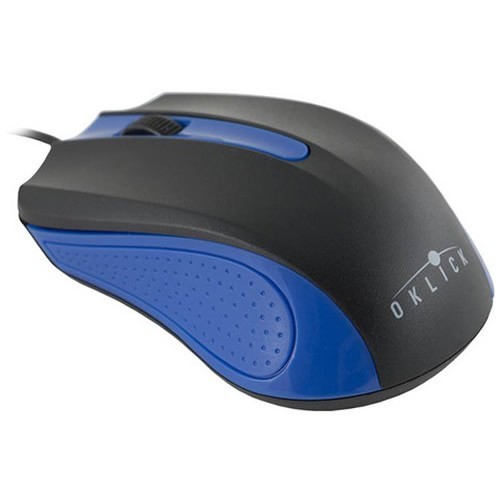 Проводная мышь Oklick 225M USB оптическая Black/Blue (Черно-синяя) 3