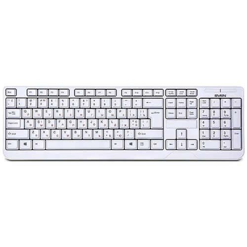 Клавиатура SVEN KB-C2200W USB White (Белая) 1