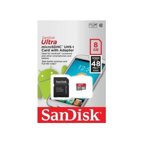 Карта памяти MicroSDHC SanDisk Ultra 8Gb UHS-I (SDSDQUAN-008G-G4A) 3