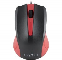 Проводная мышь Oklick 225M USB оптическая Black/Red (Черно-красная)