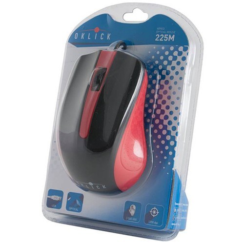 Проводная мышь Oklick 225M USB оптическая Black/Red (Черно-красная) 3