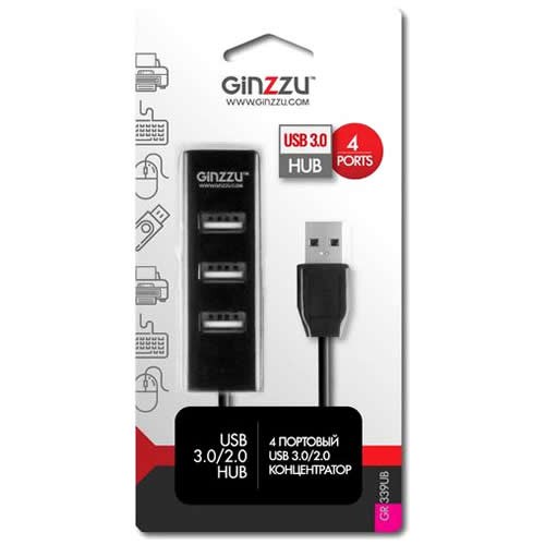 Концентратор USB GiNZZU GR-339UB 4 ports (1 x USB 3.0 + 3 x USB 2.0) 3