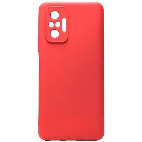 Силиконовая накладка NANO для Xiaomi Redmi Note 10 Pro Cherry Red (Вишневая) 1