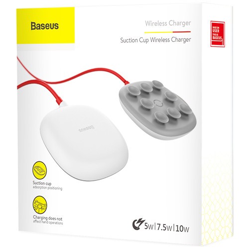 Беспроводное зарядное устройство Baseus Suction Cup Wireless Charger WXXP-02 White (Белый) 7