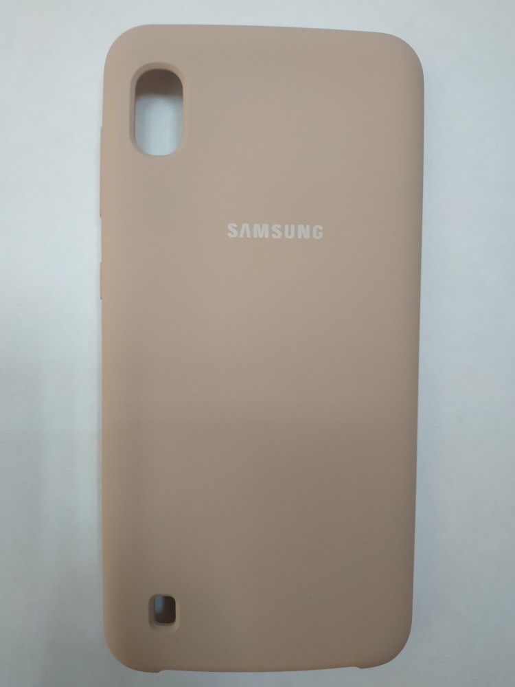 Силиконовая накладка для Samsung Galaxy A10 (Бежевая) 1
