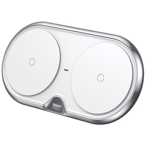 Беспроводное зарядное устройство Baseus Dual Wireless Plastic Style WXSJK-02 White (Белый) 1