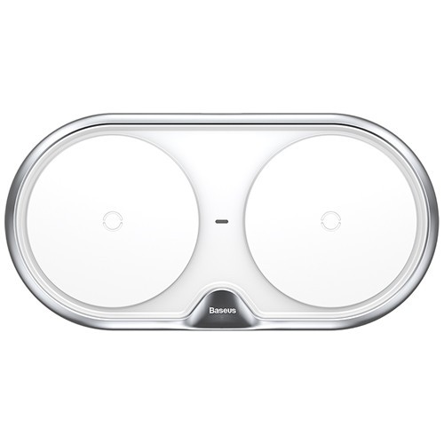 Беспроводное зарядное устройство Baseus Dual Wireless Plastic Style WXSJK-02 White (Белый) 2