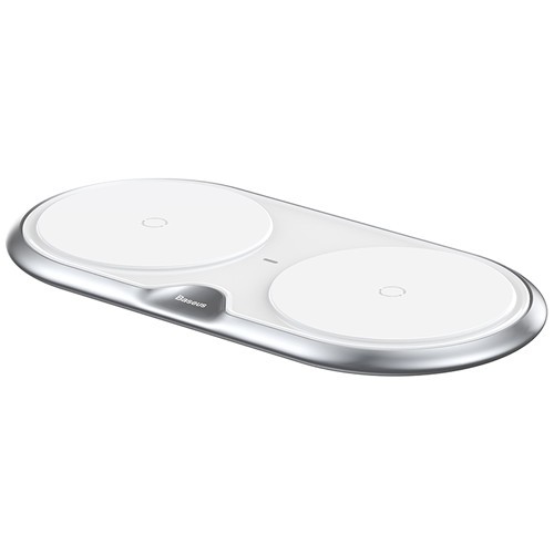 Беспроводное зарядное устройство Baseus Dual Wireless Plastic Style WXSJK-02 White (Белый) 3