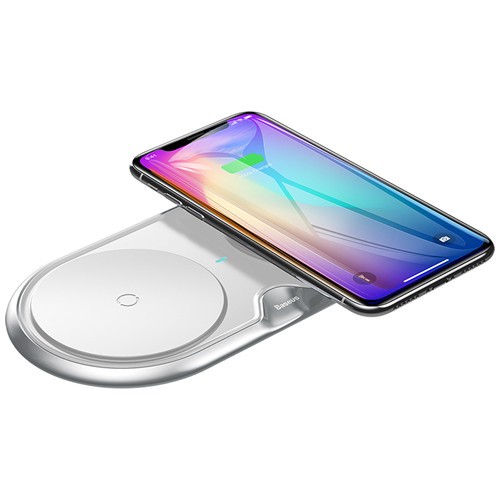 Беспроводное зарядное устройство Baseus Dual Wireless Plastic Style WXSJK-02 White (Белый) 6