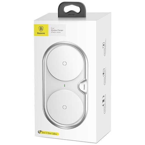 Беспроводное зарядное устройство Baseus Dual Wireless Plastic Style WXSJK-02 White (Белый) 8