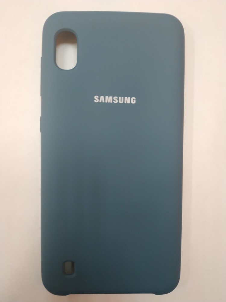 Силиконовая накладка для Samsung Galaxy A10 (Темно-синяя) 1