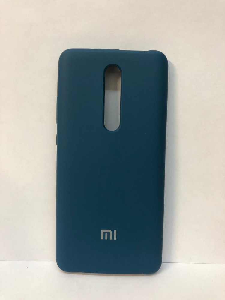 Силиконовая накладка для Xiaomi Mi 9T/Mi 9T Pro (Cиняя) 1
