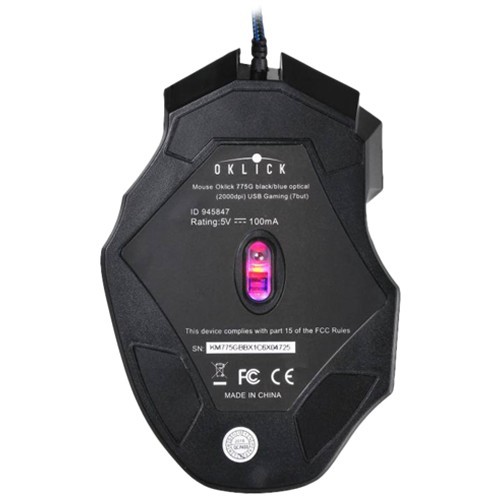 Проводная мышь Oklick 775G Ice Claw USB оптическая Black (Черная) 2