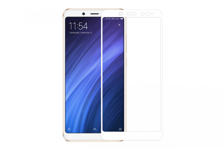 Защитное стекло для Xiaomi redmi Note 5/5 Pro 5D белое 1