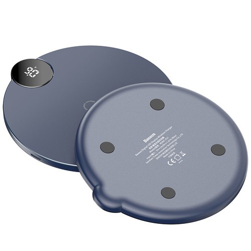 Беспроводное зарядное устройство Baseus LED Wireless Charger WXSX-03 Blue (Синий) 2
