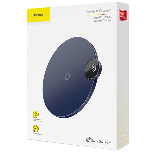 Беспроводное зарядное устройство Baseus LED Wireless Charger WXSX-03 Blue (Синий) 4