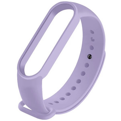 Силиконовый браслет для Xiaomi Mi Band 5 (Свето-фиолетовый) 1
