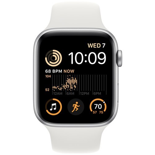 Умные часы Apple Watch Series SE Gen 2 44 мм Silver Aluminium Case, White Sport Band (M/L) 2