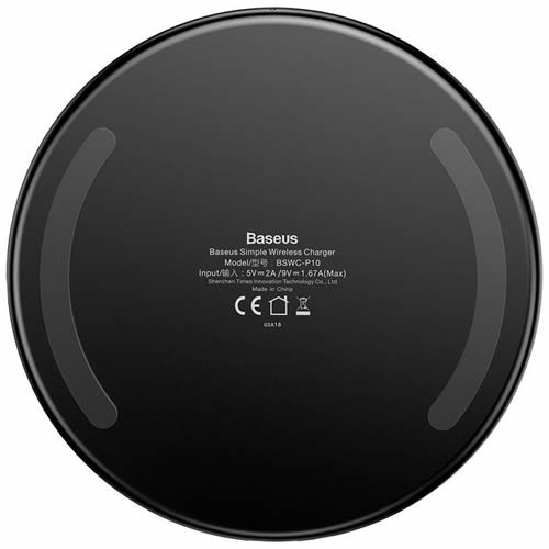 Беспроводное зарядное устройство Baseus Simple Wireless Charger CCALL-AJK01 Black (Черный) 6