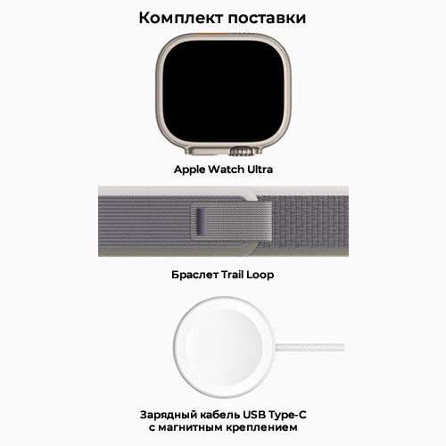 Умные часы Apple Watch Ultra 2 49 мм Titanium Case Green/Gray Trail Loop S/M 6