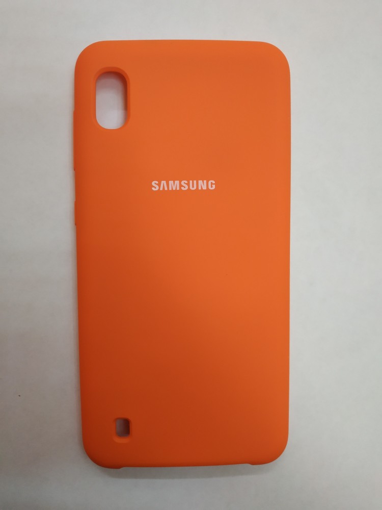 Силиконовая накладка для Samsung Galaxy A10 (Оранжевая) 1