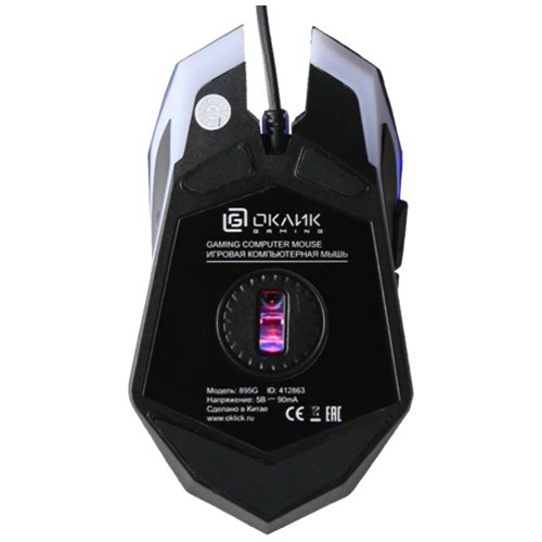 Проводная мышь Oklick 895G Hellfire USB оптическая Black (Черная) 3