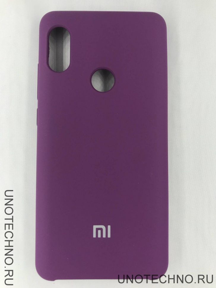 Чехол накладка с логотипом Mi для Xiaomi Redmi Note 7 Фиолетовая 1