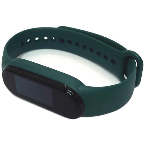 Силиконовый браслет для Xiaomi Mi Band 5 (Темно-зеленый) 2