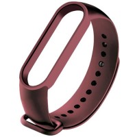 Силиконовый браслет для Xiaomi Mi Band 5 (Бордовый)
