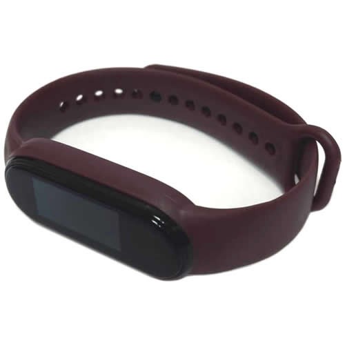 Силиконовый браслет для Xiaomi Mi Band 5 (Бордовый) 2