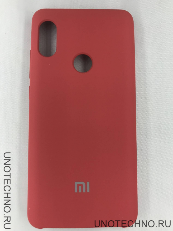 Чехол накладка с логотипом Mi для Xiaomi Redmi Note 7 Красная 1
