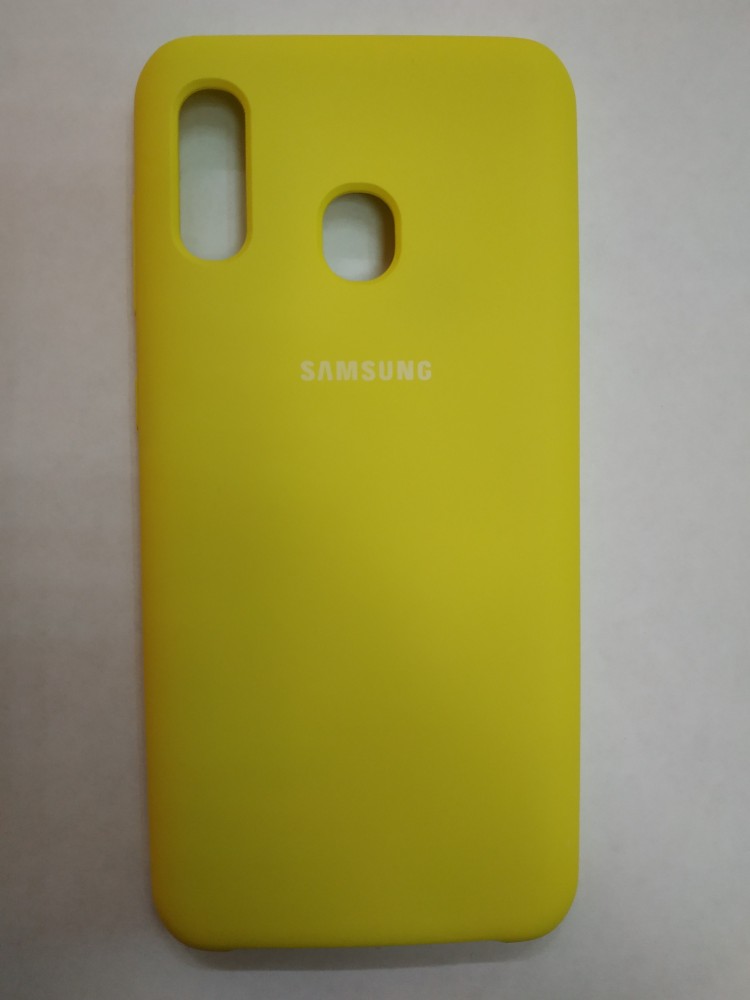 Силиконовая накладка для Samsung Galaxy A30 (Желтая) 1