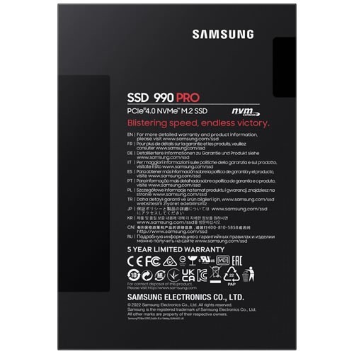 Твердотельный накопитель Samsung 990 PRO NVMe M.2 SSD 1Tb MZ-V9P1T0BW 6
