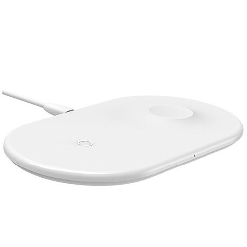 Беспроводное зарядное устройство Baseus Smart 2 in 1 Wireless Charger WX2IN1-02 White (Белый) 2