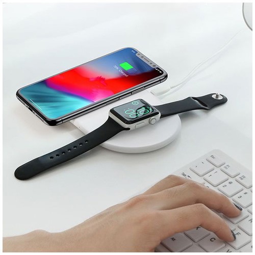 Беспроводное зарядное устройство Baseus Smart 2 in 1 Wireless Charger WX2IN1-02 White (Белый) 4
