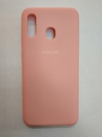 Силиконовая накладка для Samsung Galaxy A30 (Розовая)