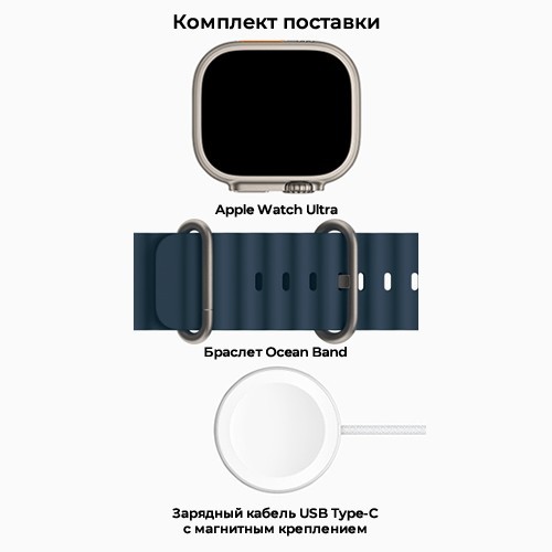 Умные часы Apple Watch Ultra 2 49 мм Titanium Case Blue Ocean Band 6