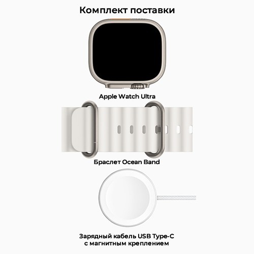 Умные часы Apple Watch Ultra 2 49 мм Titanium Case White Ocean Band 5