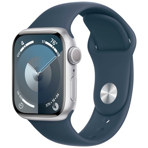 Умные часы Apple Watch Series 9 45 мм Silver Aluminium Case, Storm Blue Sport Band S/M 1