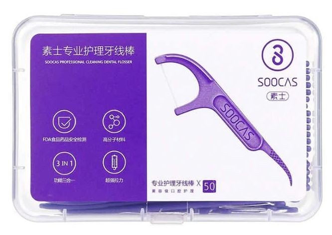 Soocas зубная нить Floss Pick Blue (Синий) 1