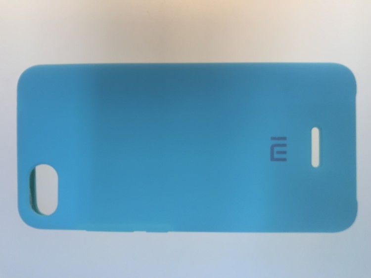 Чехол накладка с логотипом Mi для Xiaomi redmi 6A Голубая 1
