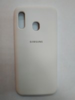 Силиконовая накладка для Samsung Galaxy A30 (Белая)