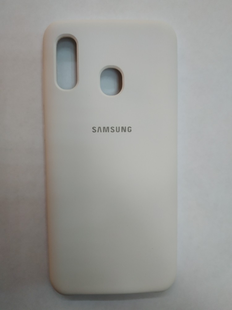 Силиконовая накладка для Samsung Galaxy A30 (Белая) 1
